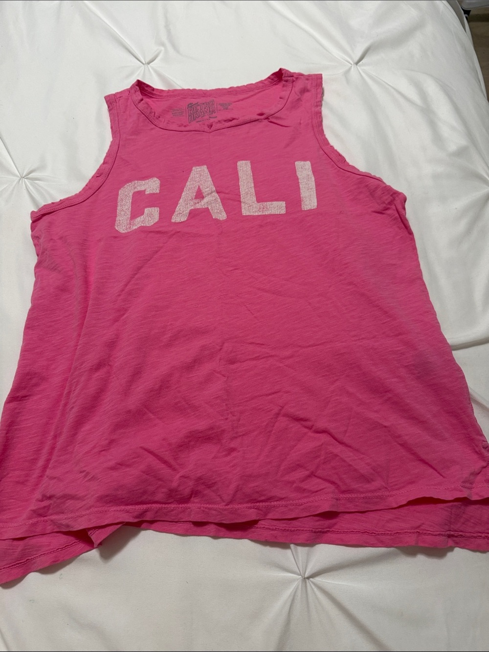 CALI Pink Sleeveless Graphic Tank Top